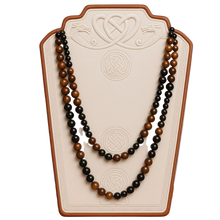 Load image into Gallery viewer, 94" Pearlized Brown Infinity Strand Necklace – Extra Long Layering Bead Strand