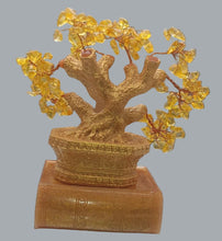 Load image into Gallery viewer, Yellow Gemstone Tree in Gold Pot – Prosperity Crystal Decor & Gift Idea