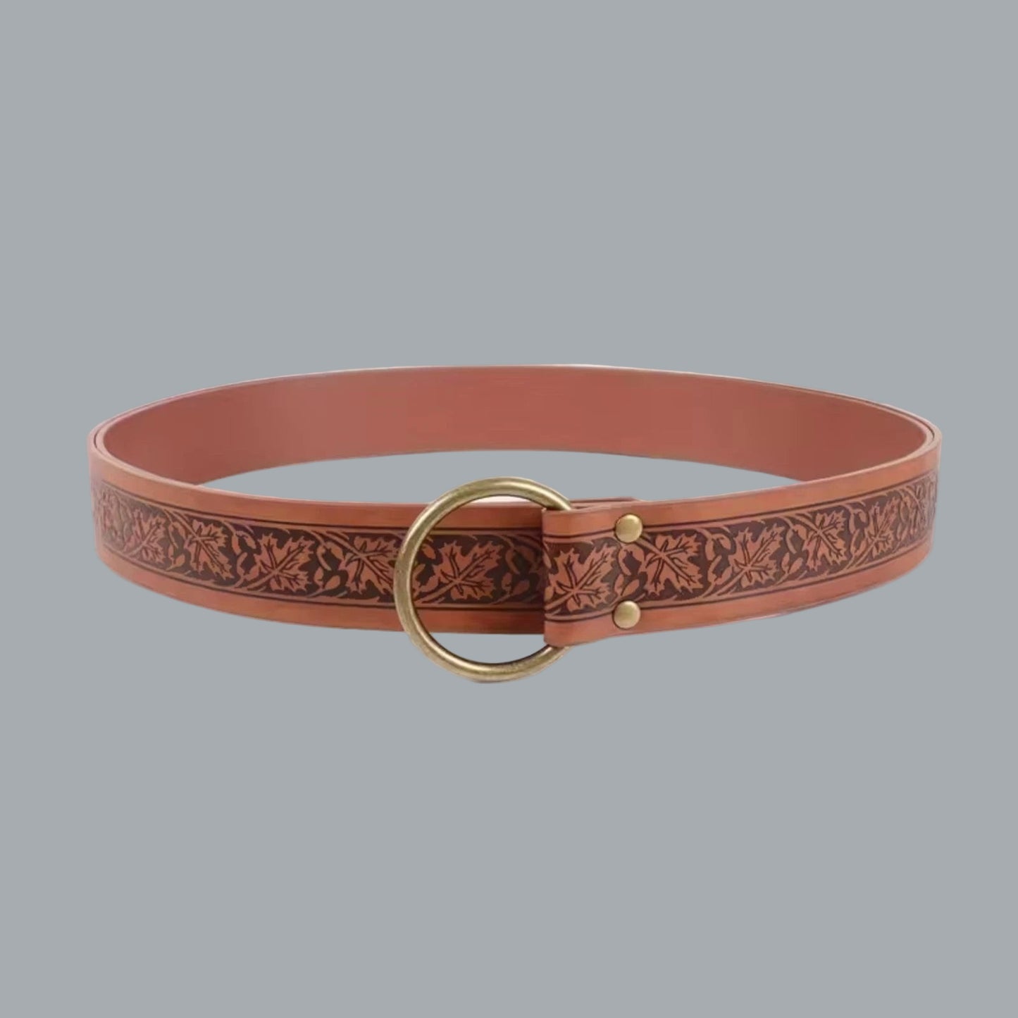 Medieval PU Leather O-Ring Belt 65.4" – Renaissance Knight, LARP, Viking