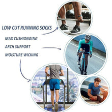 Load image into Gallery viewer, No Show Athletic Running Socks Sports Comfort Cushioned Low Cut Tab Socks L/XL