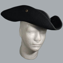 Load image into Gallery viewer, Pirate Hat Colonial Black Tricorn snaps hat