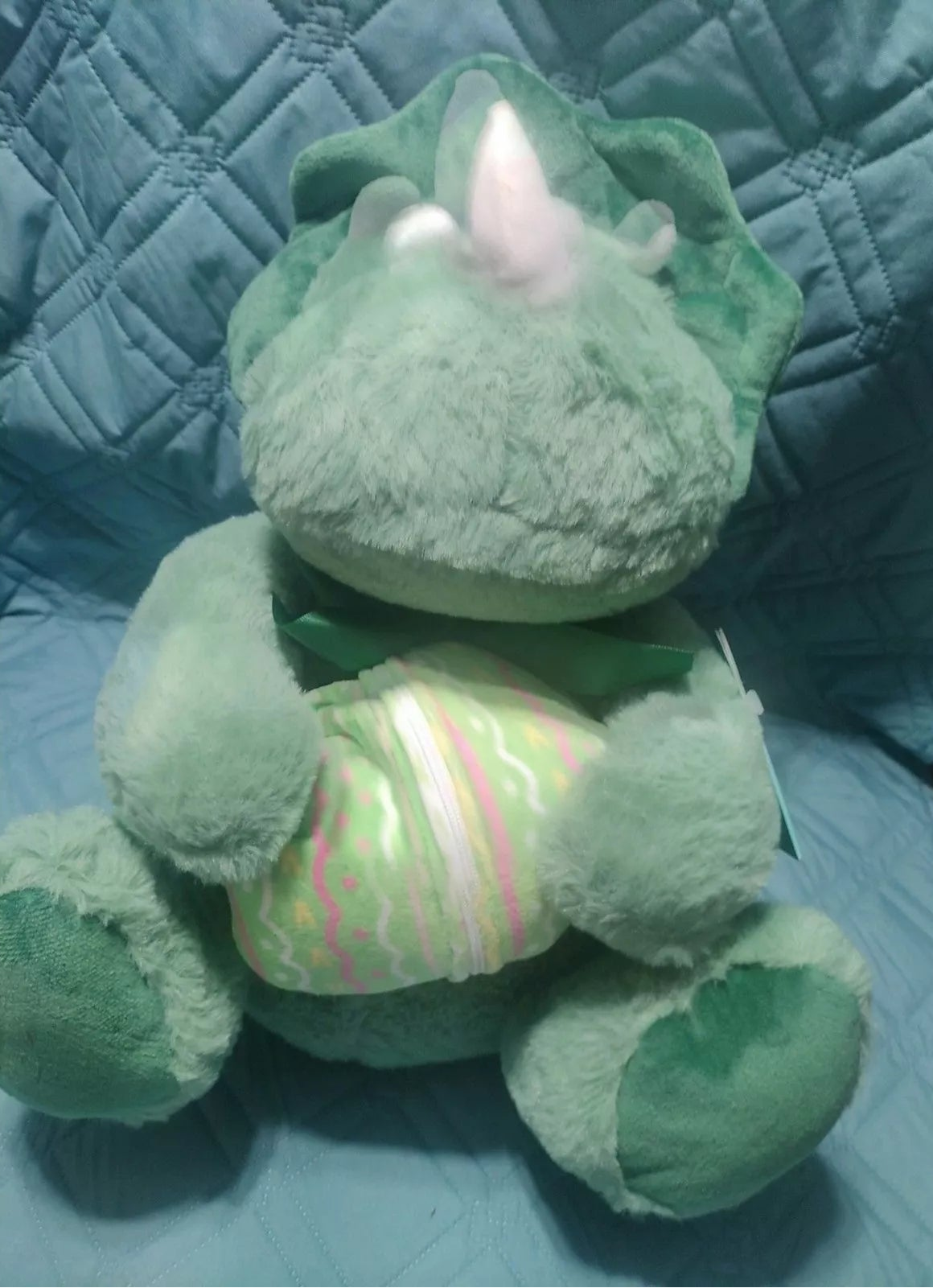 HugMe Triceratops Dinosaur with Egg Plush Stuffed Animal Hug Me Toy 14"