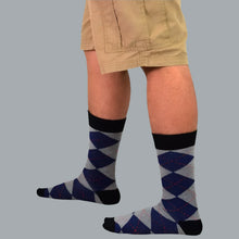 Load image into Gallery viewer, Mens Fashion Colorful Novelty Cotton Socks Men Colorblock Stripe 5 Pairs 10-13