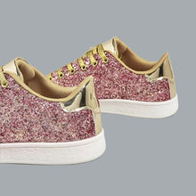 Load image into Gallery viewer, Glitter Sneakers Lace up Fashion Sneakers Sparkly Women Shoes 10 B(M) US Gold