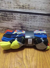 Load image into Gallery viewer, Mens Fashion Colorful Novelty Cotton Socks Men Colorblock Stripe 5 Pairs 10-13