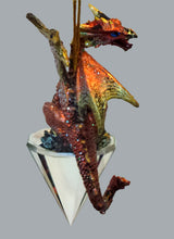 Load image into Gallery viewer, Diamond Dragon 2019 Gothic Holiday Christmas Ornament