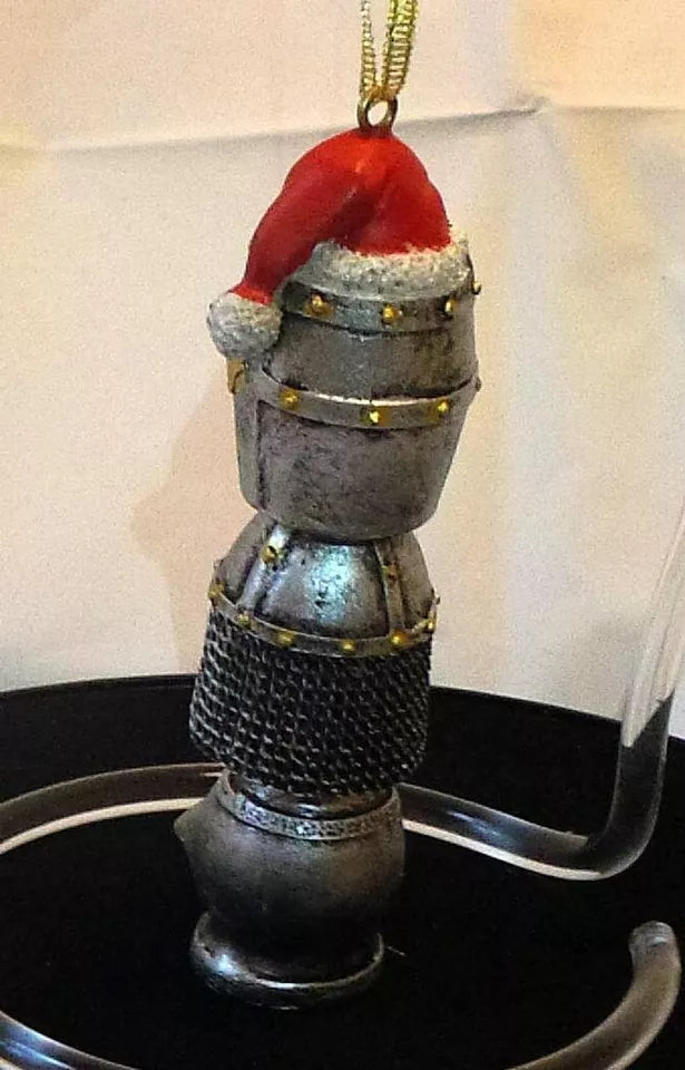 Medieval Helms Totem Holiday Ornament 1½"Wx2"Dx5"H