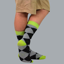 Load image into Gallery viewer, Mens Fashion Colorful Novelty Cotton Socks Men Colorblock Stripe 5 Pairs 10-13