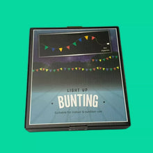 Load image into Gallery viewer, Light Up Bunting, 8 Colorful Bunting Flags with LED Lights Inside