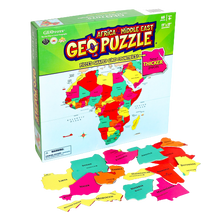 Load image into Gallery viewer, GeoPuzzle Africa and Middle East — Educational 65 Piece Geography Jigsaw Puzzle — Ages 4 and up