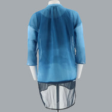 Load image into Gallery viewer, Halston Horizon Ombre' Print Woven Tunic Knit Tank Women's Medium