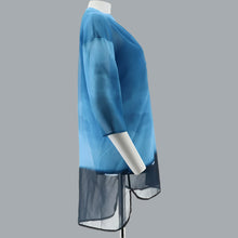 Load image into Gallery viewer, Halston Horizon Ombre' Print Woven Tunic Knit Tank Women's Medium