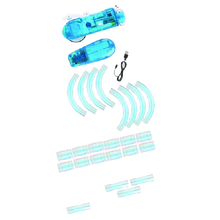 Load image into Gallery viewer, ZOOM TUBES CAR TRAX, 25-Pc RC Car Trax Set with 1 Blue Racer and Over 12ft of Tubes   Distressed Packaging