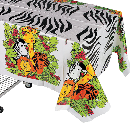 ZOO ANIMAL TABLECLOTH - Party Supplies - 1 Piece
