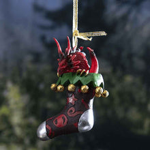 Load image into Gallery viewer, Dragon in Stocking Christmas Ornament