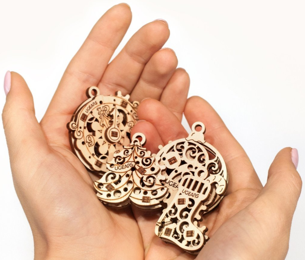 UGEARS U-FIDGETS HAPPY NEW GEARS