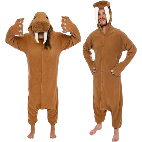 Plush One Piece Cosplay Suit for Adults, Women and Men FUNZIEZ! X Large