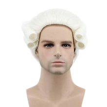 Load image into Gallery viewer, White Lawyer Judge Curly Male Wigs Deluxe Long Synthetic Cosplay Wig+Wig Cap OS

