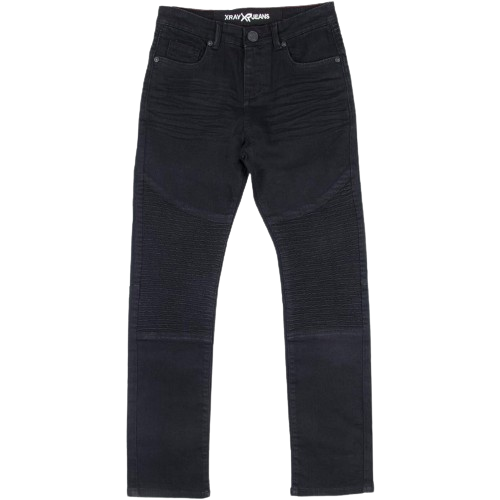 Slim Fit Biker Pants For Teens Distressed Skinny Moto Jeans Black Size 18