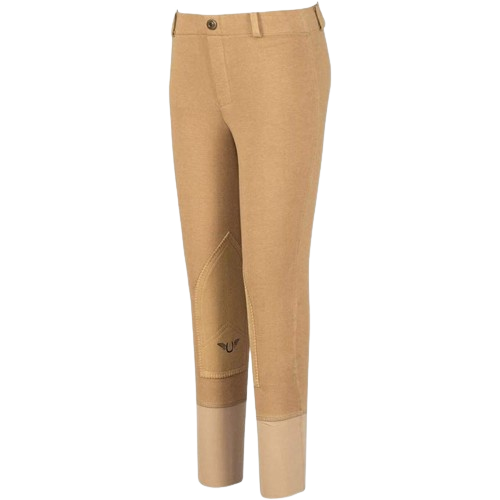 TuffRider Girl's Starter Lowrise Pull-On Breech, Sand, 14