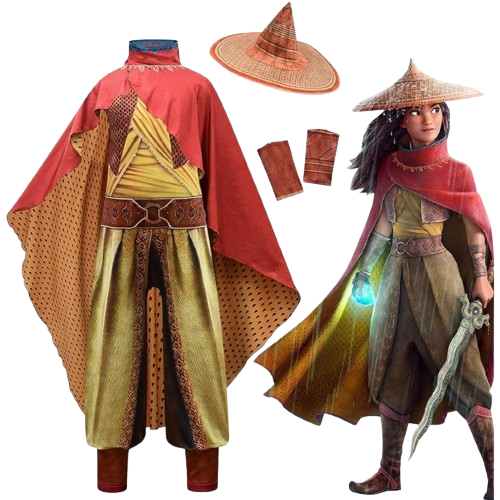 Cosplay Costume Outfit Pretend Play Dress Up Clothes with Cloak 8-12 yrs