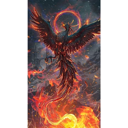 DIY Phoenix Diamond Painting Kit Large Size Full Canvas Paintings 15.75"x27.57"