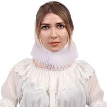 Load image into Gallery viewer, Elizabethan Dickens Ruff Neck Clown Collar White One Size Fits Most
