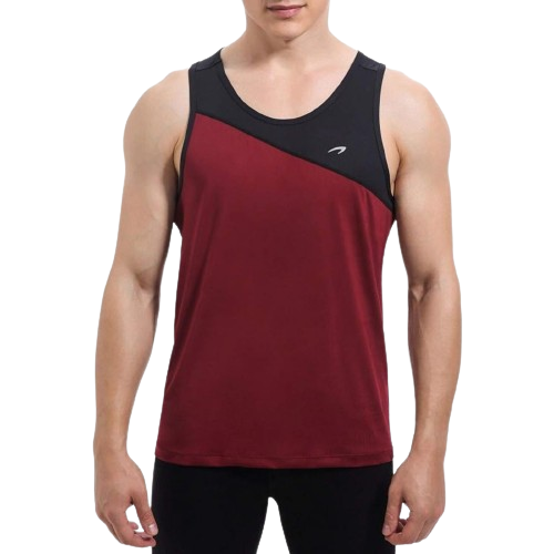 Tank Tops Quick Dry Athletic Gym Sleeveless Shirts Running Workout Jogging Red,L