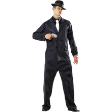 Load image into Gallery viewer, Gangster Halloween Costume for Men | Criminal Cosplay &amp; Dress Up, M Black
