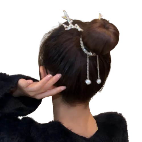 Christmas Antler Hair Clip Hair Buckle With Tassel Bead Hair Accessories