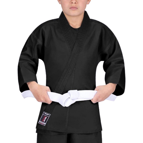 Karate Kihon Kata & Kumite Student Uniform Gi Preshrunk Fabric Free Belt 3 Black