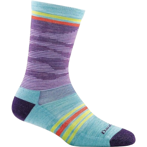 Women Waves Crew Lifestyle Sock Small 50% Merino Wool 48% Nylon 2% Lycra Spandex