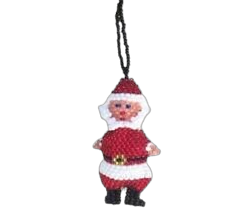 Products SANTA SEED BEAD ORNAMENT Hand beaded in Guatemala