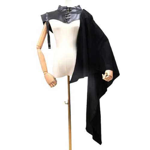 Medieval Black Cape Armor Party Dress Costume And Accessories