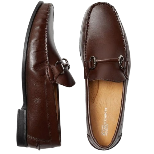 Blanco Garcia Baker Bit Moccasin Chocolate 9.5 M Handmade Leather