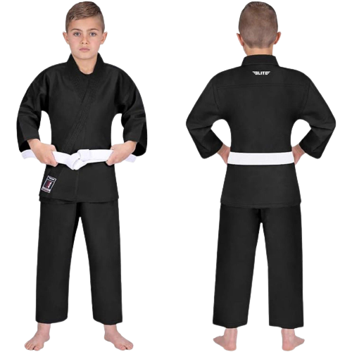 Karate Kihon Kata & Kumite Student Uniform Gi Preshrunk Fabric Free Belt 3 Black