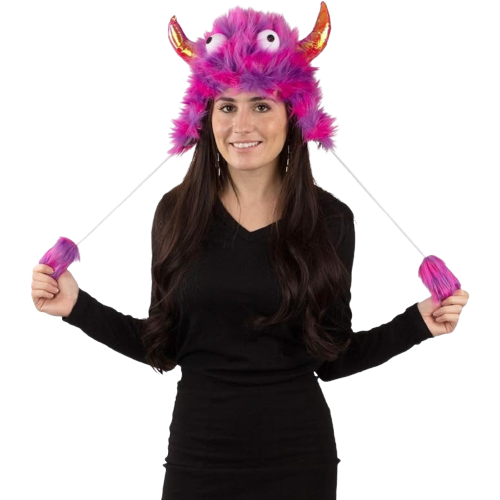 Monster Hat Costume Crazy Funny Hat Monster Birthday Party Fuchia OS