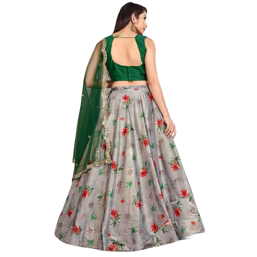 Lehenga Choli Stitch Lehenga Choli Gagara Readymade Lehenga Choli - 539 Green