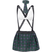 Load image into Gallery viewer, School Girl Lingerie Set Sexy Uniform Role Play Mini Plaid Skirt Green Large
