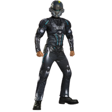 Load image into Gallery viewer, Spartan Locke Classic Muscle Halo Microsoft Costume, Small/4-6 Black
