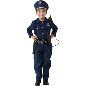 Police Costume Kids Police Officer Costume Cop Uniform Set With Accessories 4T