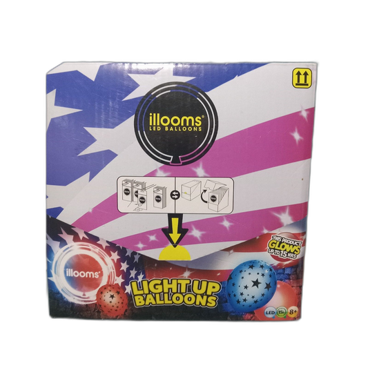 6 3packs illooms LED Light Up Mixed Solid Stars Balloons