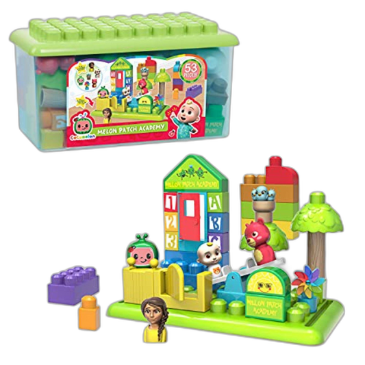 Patch Academy 53 Large Building Blocks Includes 6 Character Figures by Just Play