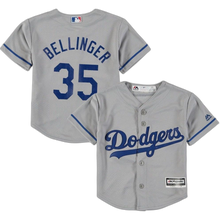 Load image into Gallery viewer, Cody Bellinger Los Angeles Dodgers Gray Youth Lg14-16 Cool Base Replica Jersey
