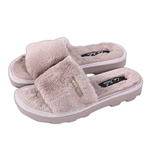 Load image into Gallery viewer, Faux Fur Slide Sandal Unisex Slippers House Shoes Indoor Outdoor Brown Size 11
