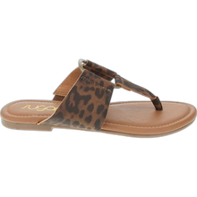 Load image into Gallery viewer, Sugar Women&#39;s Price Flat Thong Sandal with Ring Hardware Leopard 10
