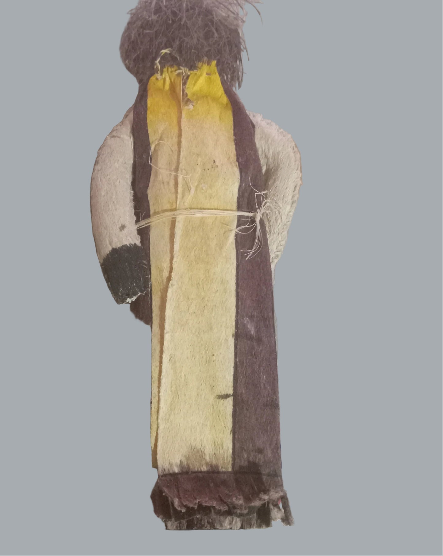 Vintage Tikuna Tree Bark Cloth Doll Colombian Amazon Folk Art Imports Chibcha