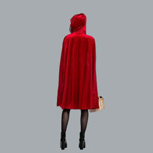 Load image into Gallery viewer, Women&#39;s Deluxe Red Riding Hood Costume - Dress &amp; Hooded Cape Size Small 4
