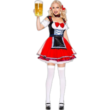 Load image into Gallery viewer, 3 PC. Ladies Oktoberfest Beer Babe Dress Costume Set Med/Lg

