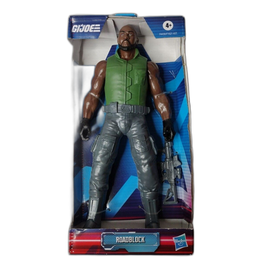 Hasbro GI Joe ROADBLOCK 9.5 Inch Action Figure with Rifle Distressed Packaging